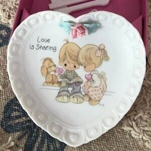 Precious Moments Love is Sharing Mini Plate Enesco 1994 NIB